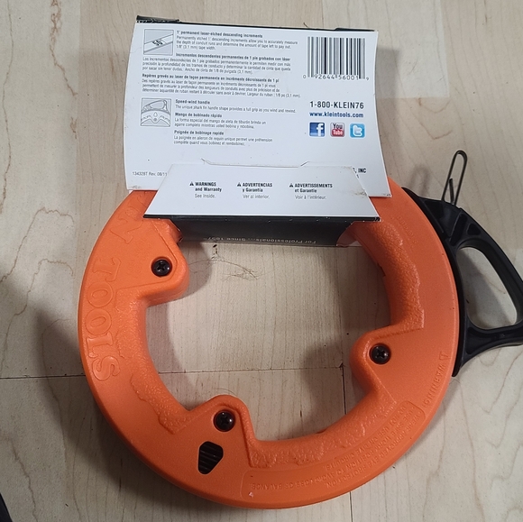 Klein Tools 50' Steel Fish Tape, Depth Finder, 56001 - Picture 3 of 6